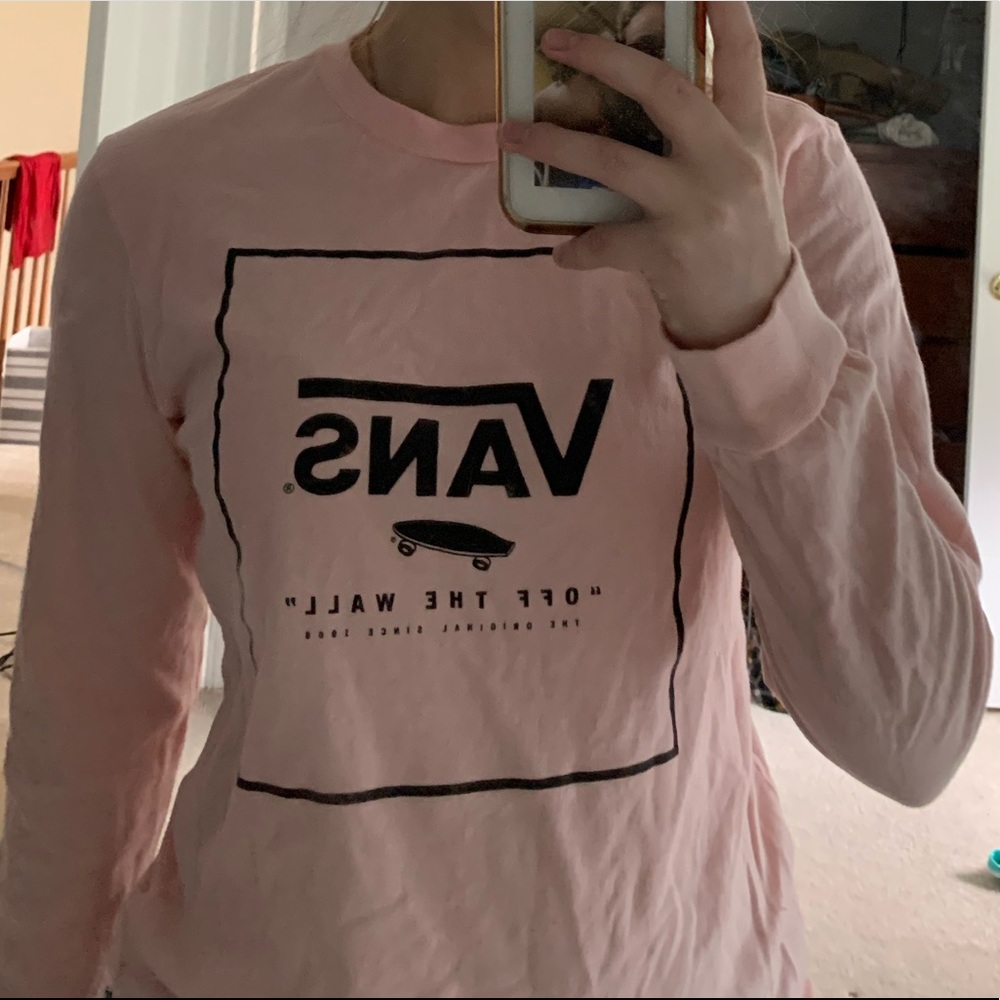 baby pink vans shirt